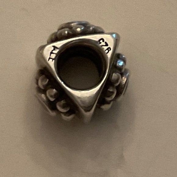 Pandora Retired Triangular Triple 3 Sided Rare Bead Charm - Picture 3 of 7
